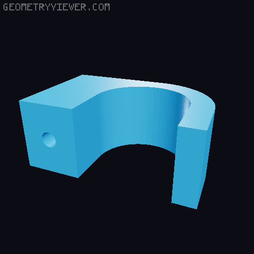 Nail-in Cable Clip for 18-16 gauge nails [3-12mm] 3D model thumbnail