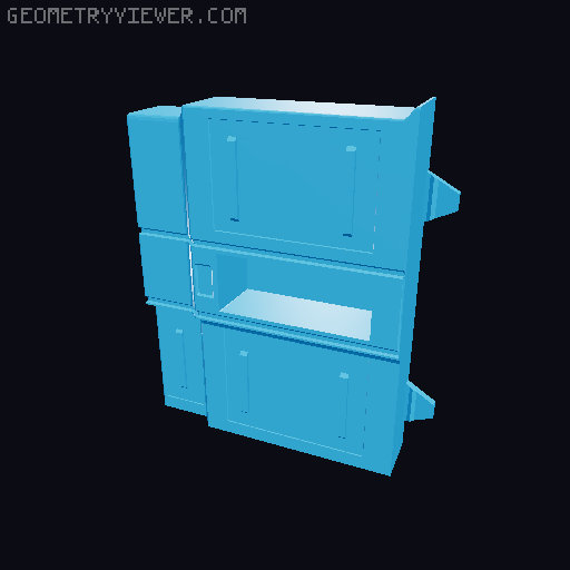 AFA - Galaxy - 4.5" Scale - Ten Forward Bar Counter with Tables and Chairs 3D model thumbnail