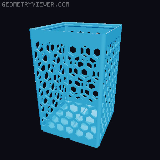 Gridfinity Hex Bins Light all sizes 3D model thumbnail