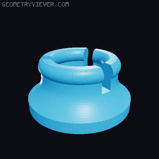 Strong Printable Clamp 3D model thumbnail