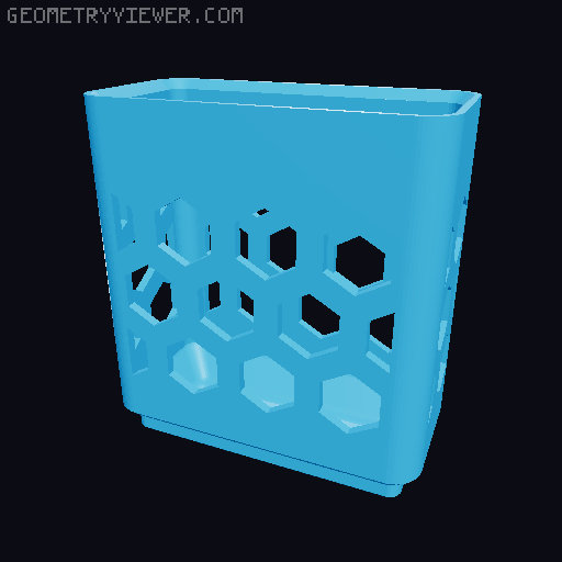 Gridfinity Hex Bins Light all sizes 3D model thumbnail