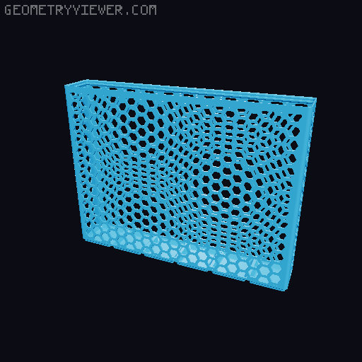 Gridfinity Hex Bins Light (rotated grid) all sizes 3D model thumbnail