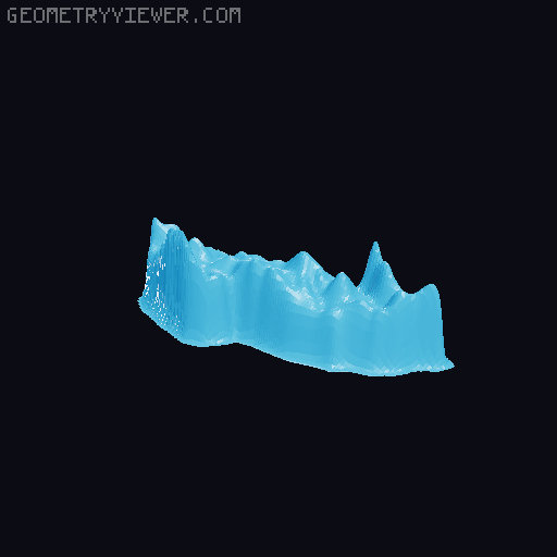 Topographic World Map 3D model thumbnail