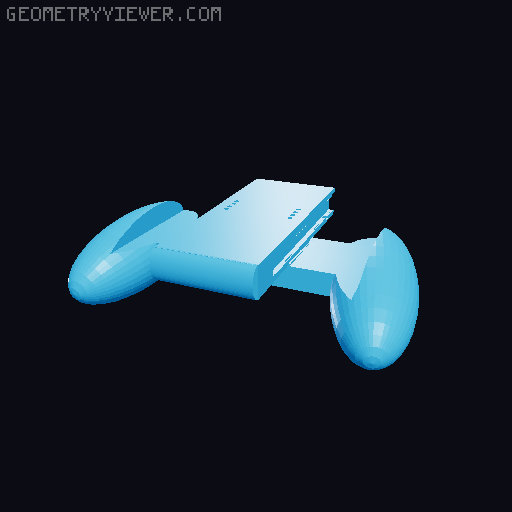 Replacement Nintendo switch grip 3D model thumbnail