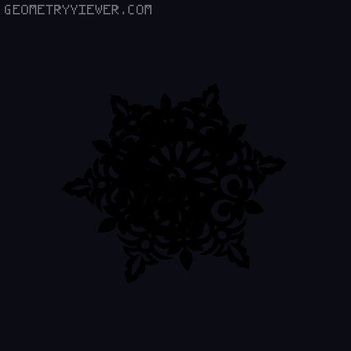 Initial A-Z snowflake décor 3D model thumbnail