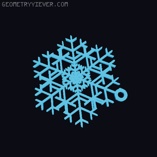 Ready to Print Snowflakes 3D model thumbnail