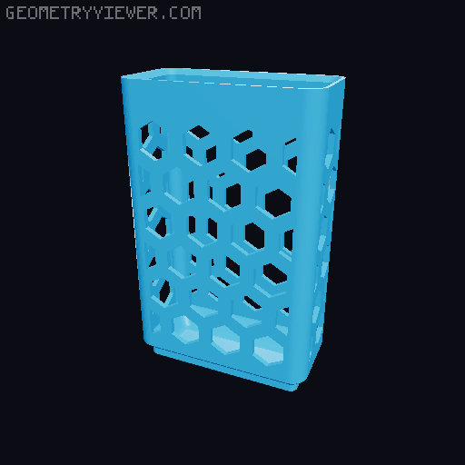 Gridfinity Hex Bins Light all sizes 3D model thumbnail
