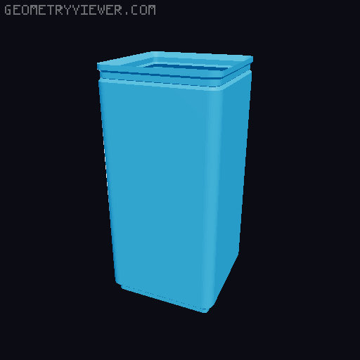Gridfinity Box (Quick print, lite version, less filament!) 3D model thumbnail