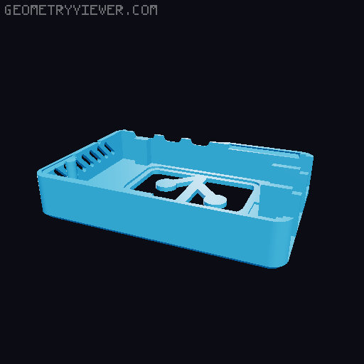 Raspberry Pi 5 + Pimoroni NVME Base Case - Home Assistant Top 3D model thumbnail
