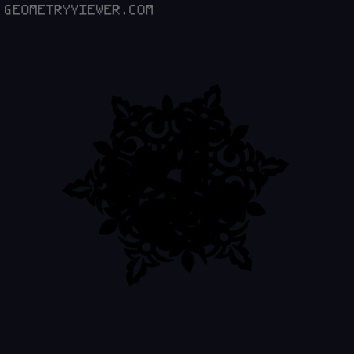 Initial A-Z snowflake décor 3D model thumbnail
