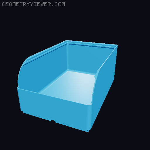 Gridfinity rouded bins collection all sizes 3D model thumbnail