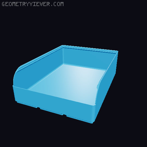 Gridfinity rouded bins collection all sizes 3D model thumbnail