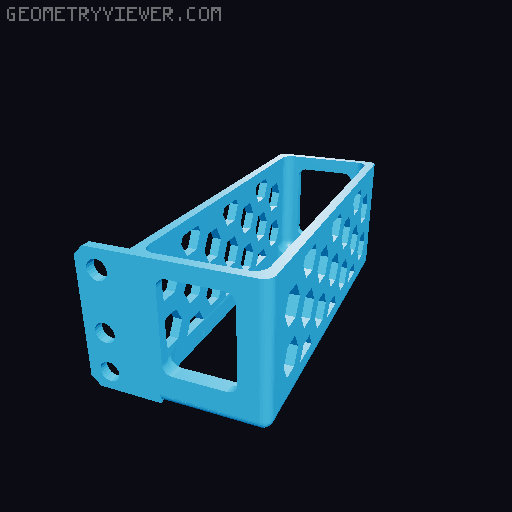 10" Mini Rack. All 3D Printable 3D model thumbnail