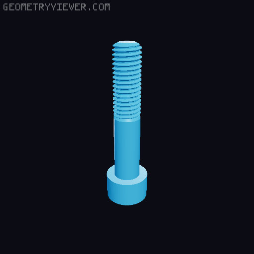 Hundreds of Metric Allen Screws with Cylindrical Head M2 up to M64 3D model thumbnail