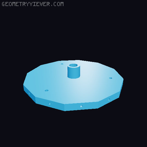 Hydroponictower 3/4 Size flower pot base and watering top modification 3D model thumbnail