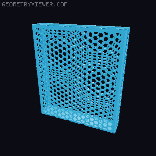 Gridfinity Hex Bins Light (rotated grid) all sizes 3D model thumbnail