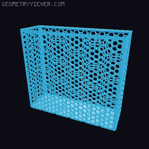 Gridfinity Hex Bins Light (rotated grid) all sizes 3D model thumbnail
