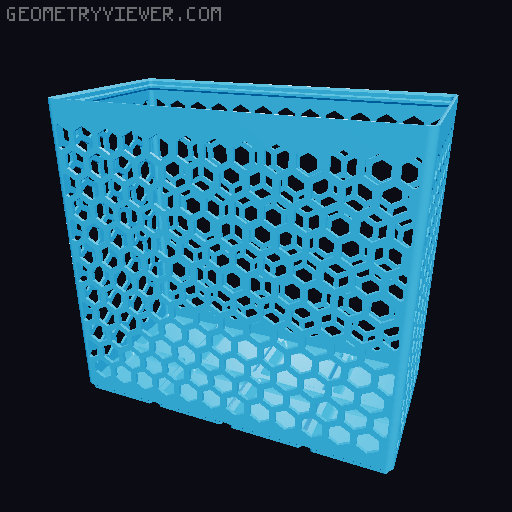 Gridfinity Hex Bins Light all sizes 3D model thumbnail