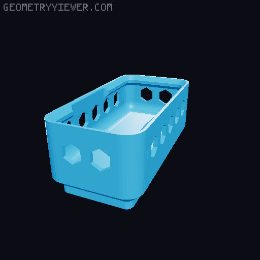 Gridfinity Hex Bins all sizes 3D model thumbnail
