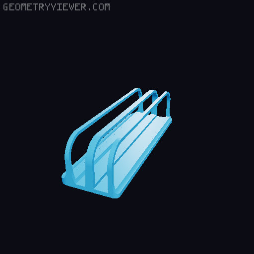 MacBook Pro + iPad vertical stand 3D model thumbnail