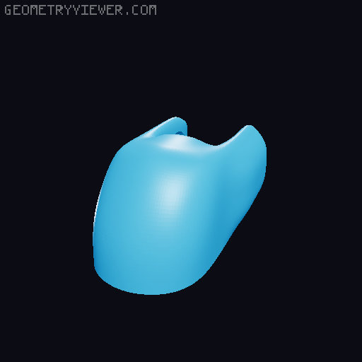 Poseable articulated hand model 3D model thumbnail