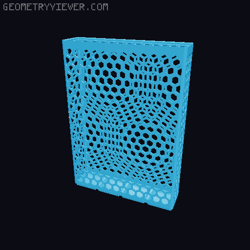 Gridfinity Hex Bins Light all sizes 3D model thumbnail
