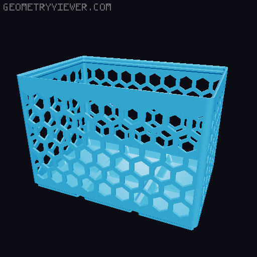 Gridfinity Hex Bins Light all sizes 3D model thumbnail
