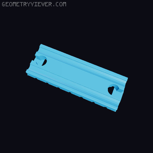 Wooden railway bridge system for Fischertechnik 3D model thumbnail