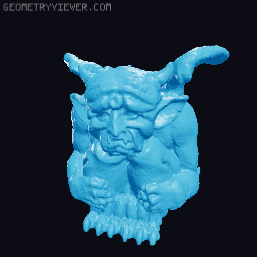 Gargoyle Fence Post Toppers 3D model thumbnail