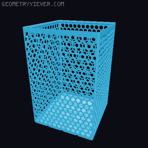 Gridfinity Hex Bins Light all sizes 3D model thumbnail
