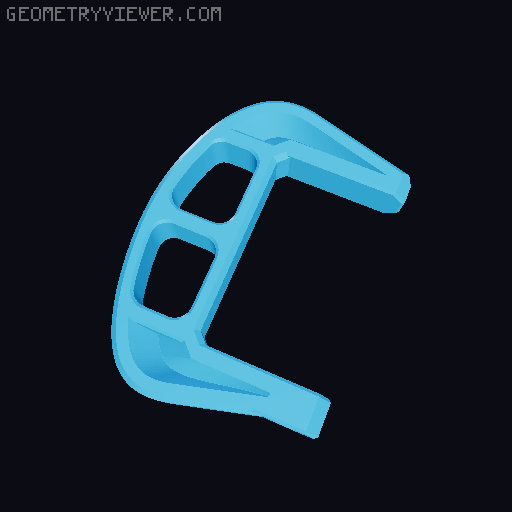 Strong Printable Clamp 3D model thumbnail