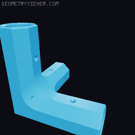 Round Bars Pipes and Rods Connections 3D model thumbnail
