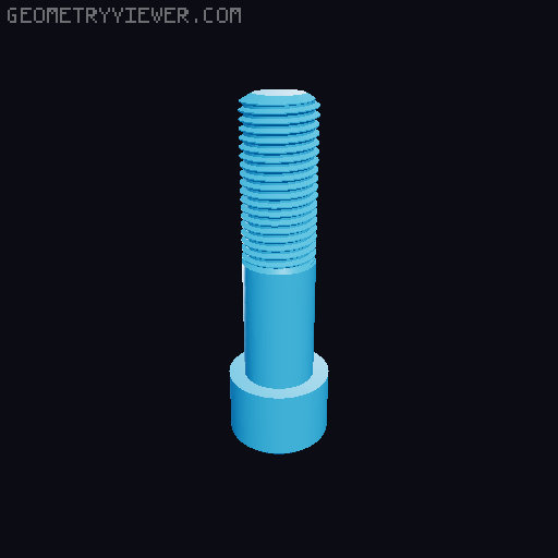 Hundreds of Metric Allen Screws with Cylindrical Head M2 up to M64 3D model thumbnail