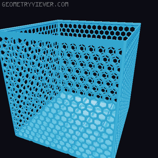 Gridfinity Hex Bins Light all sizes 3D model thumbnail
