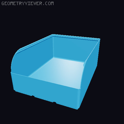 Gridfinity rouded bins collection all sizes 3D model thumbnail