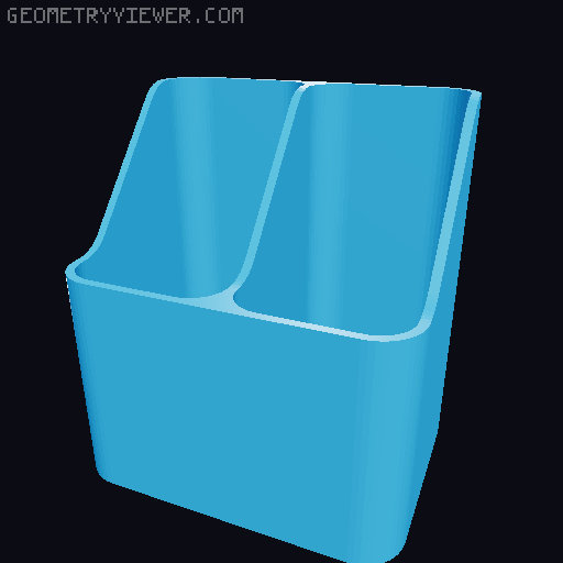 Bin for Ikea skadis - 564 models - hooks need support 3D model thumbnail