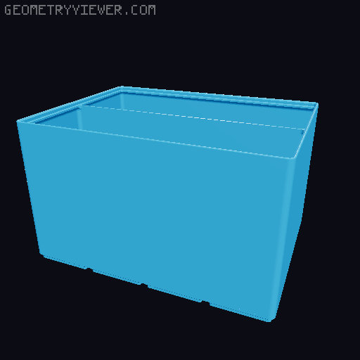 Ikea Alex Gridfinity cable bins (more variants) 3D model thumbnail