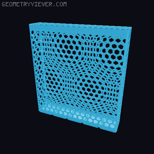 Gridfinity Hex Bins Light all sizes 3D model thumbnail