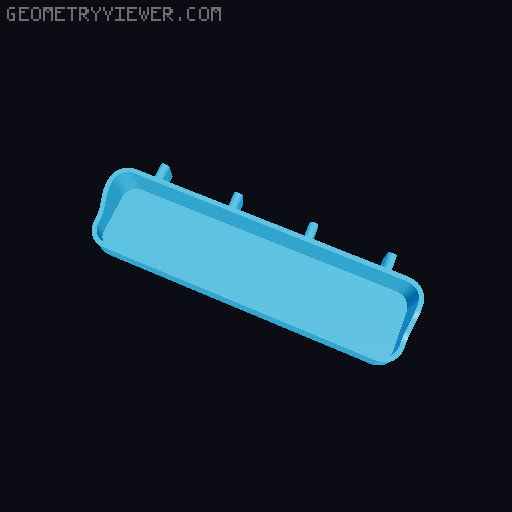 Bin for Ikea skadis - 564 models - hooks need support 3D model thumbnail