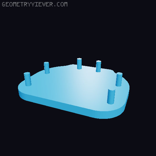 Braun Shaver Holder - with cleaning brush holder 3D model thumbnail