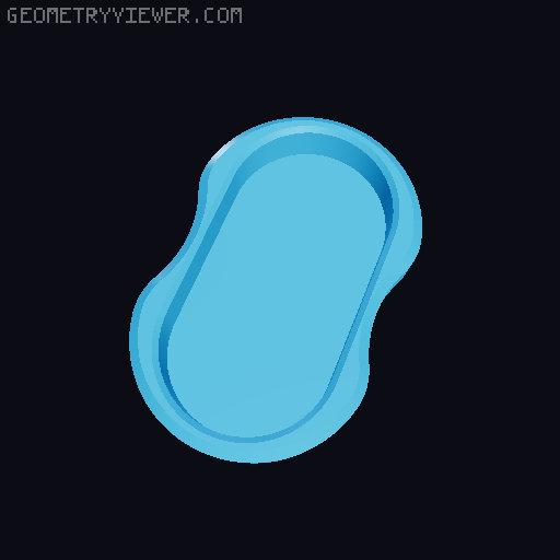 Magnetic sliding fidget 3D model thumbnail