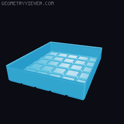 Gridfinity Box (Quick print, lite version, less filament!) 3D model thumbnail
