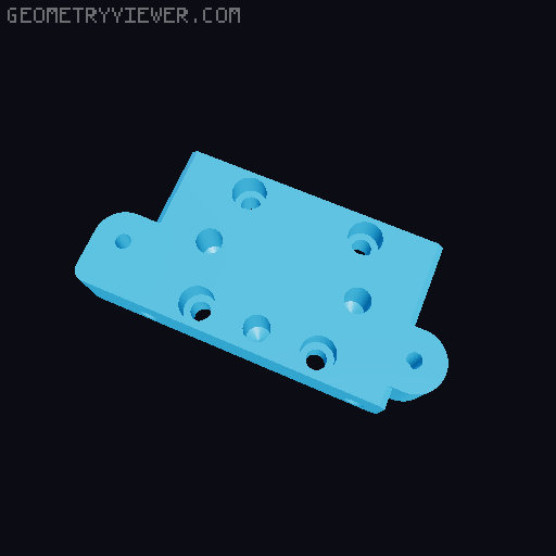 AM8 EVA 3.0 printhead (Sherpa Mini & E3D V6) 3D model thumbnail