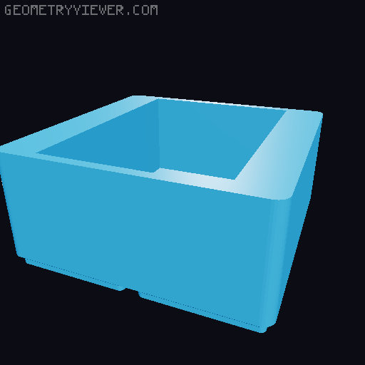 Business Card holder / storage Gridfinity 2x2 (two versions) 3D model thumbnail