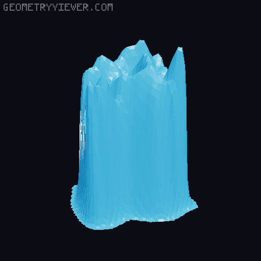 Topographic World Map 3D model thumbnail