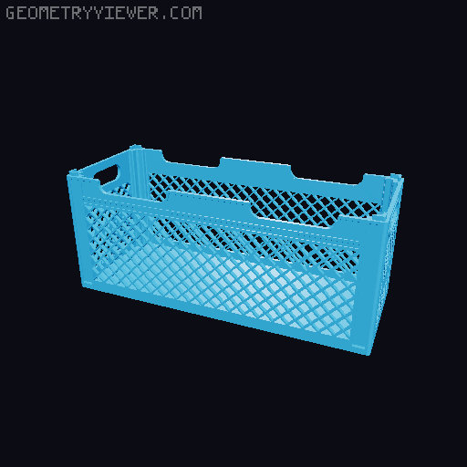 Stackable Crate (large) 3D model thumbnail