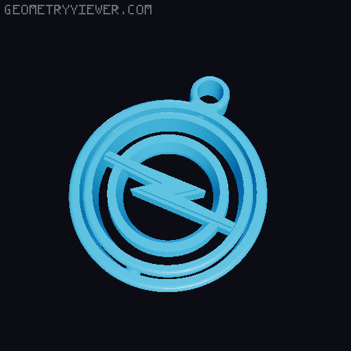 Honda, Opel and Ford Gyro Keychain 3D model thumbnail