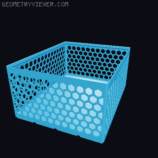 Gridfinity Hex Bins all sizes 3D model thumbnail