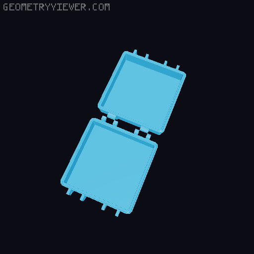 Super Customizable Rugged Box in OpenSCAD 3D model thumbnail