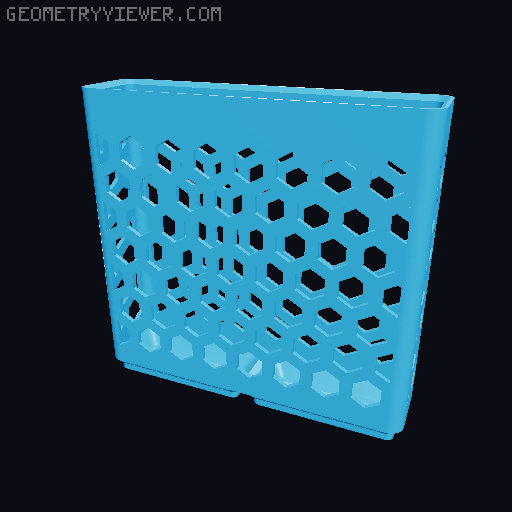 Gridfinity Hex Bins Light all sizes 3D model thumbnail